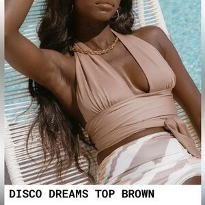 Princess Polly Disco Dreams Top Brown